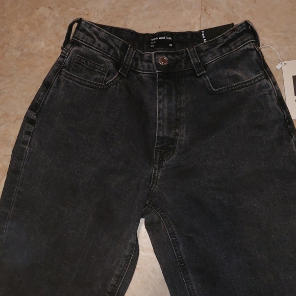 Frank and oak stevie tapered fit high rise jeans bnwt size 24 - Picture 8 of 8